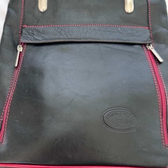 Simona Ferri Vinatge Black Leather Purse Bag - Picture 10 of 12